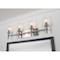 Afx Huntington 30'' Vanity, Clear Ribbed Glass Shade, Satin Nickel Finish HNTV3011MBSN - alternate 3